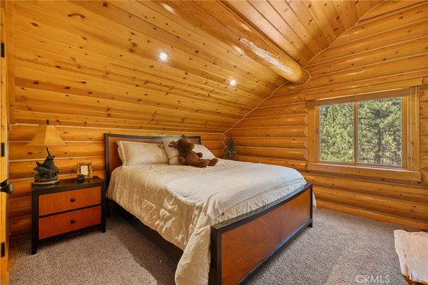 Bedroom, Interior, Recessed Lighting, Wooden Beams, Wooden Ceilings, Wooden Walls