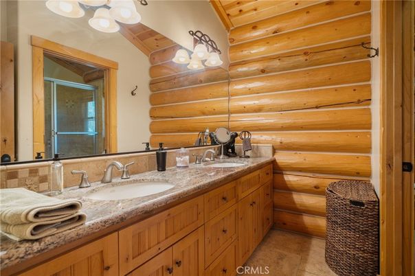 Bathroom, Dual Sink Vanities, Interior, Wooden Walls