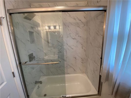 Bathroom, Glass Shower, Interior, Marble Walls