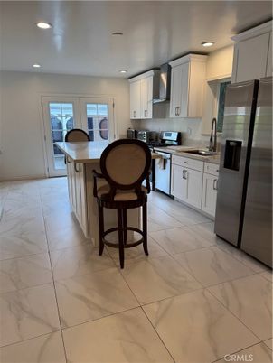 Interior, Kitchen, Marble, Recessed Lighting, Stainless Steel Appliances