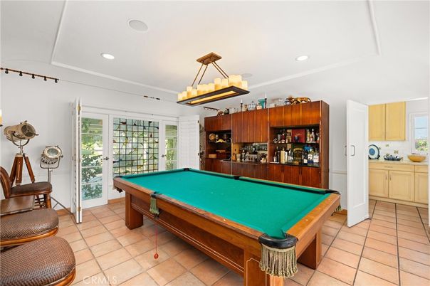 Billiard Table, Chandelier, Game Room, Interior, Pendant Lights, Recessed Lighting