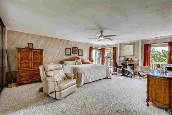 Bedroom, Fireplace, Interior