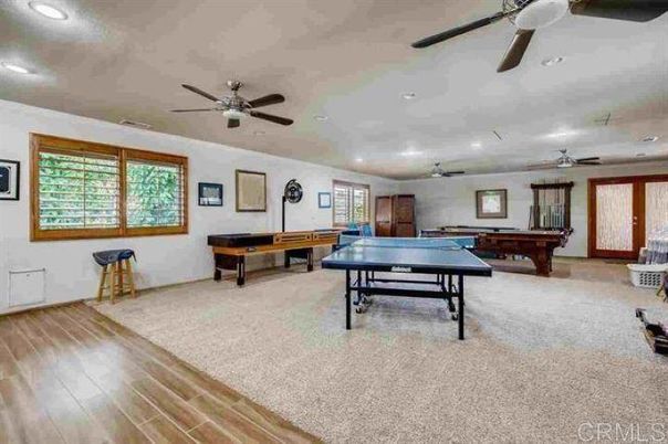 Billiard Table, Game Room, Interior, Recessed Lighting, Wood Texture Flooring