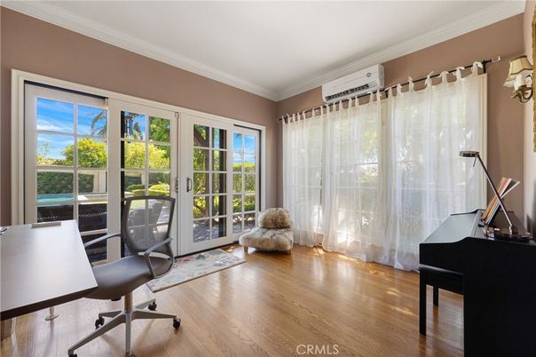 Home Office, Interior, Piano, Wood Texture Flooring