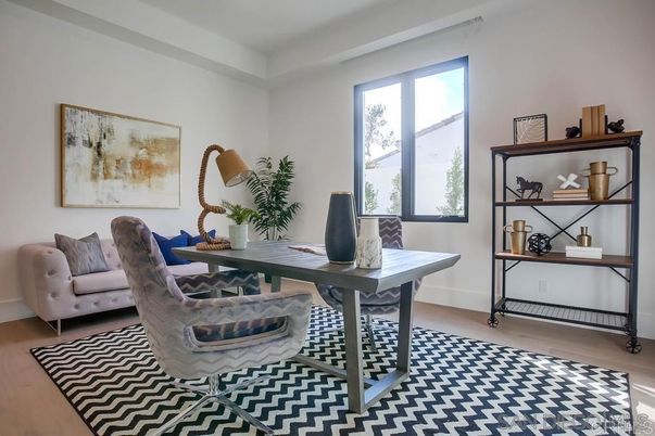 Home Office, Interior, Wood Texture Flooring