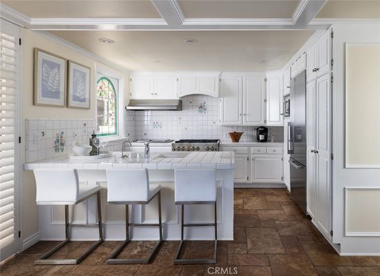 Interior, Kitchen, Recessed Lighting, Tile Countertops