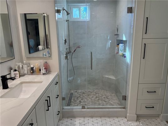 Bathroom, Dual Sink Vanities, Glass Shower, Interior
