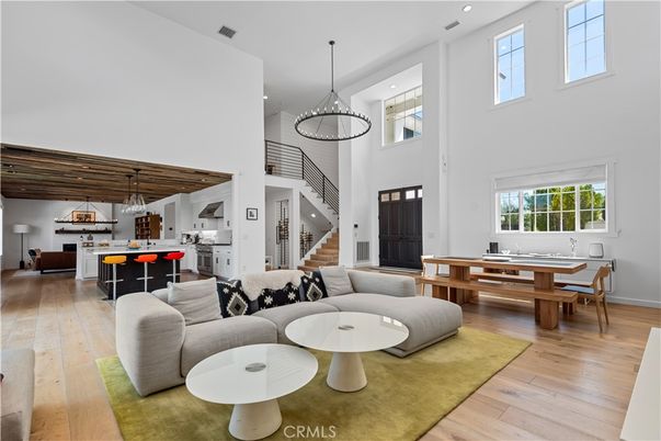 Dining room, Interior, Kitchen, Living room, Pendant Lights, Recessed Lighting, Wooden Ceilings, Wood Texture Flooring