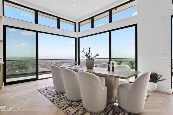 Dining room, Interior, Recessed Lighting, Water, Wood Texture Flooring