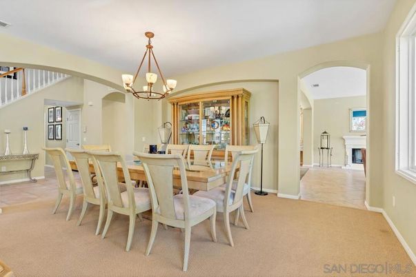 Chandelier, Dining room, Fireplace, Interior