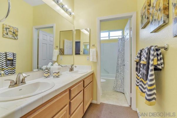 Bathroom, Dual Sink Vanities, Interior, Tile Countertops