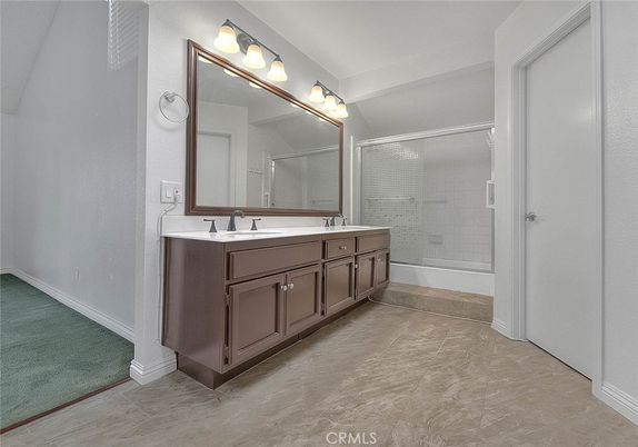 Bathroom, Dual Sink Vanities, Glass Shower, Interior