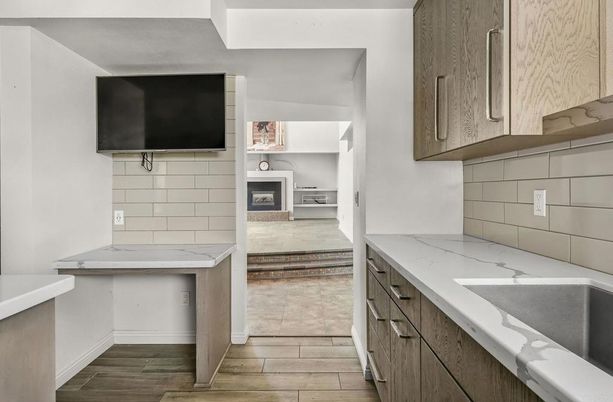 Interior, Kitchen, Wood Texture Flooring