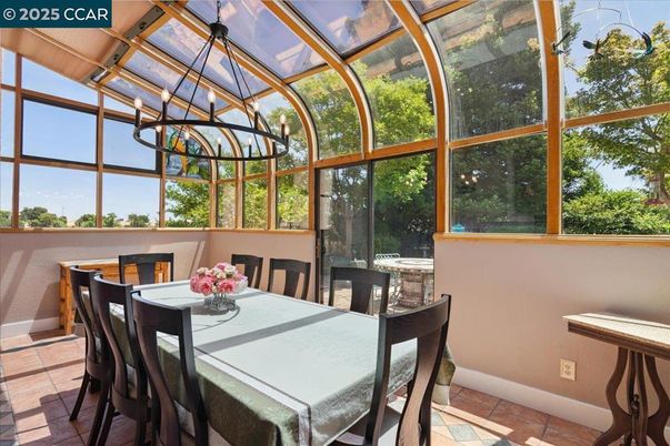 Dining room, Glass Ceilings, Interior, Pendant Lights, Sun Room