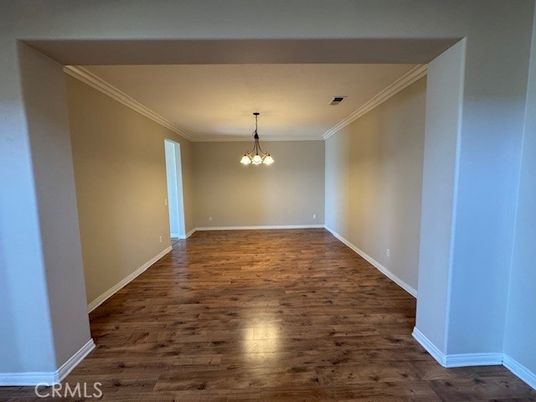 Empty room, Interior, Pendant Lights, Wood Texture Flooring
