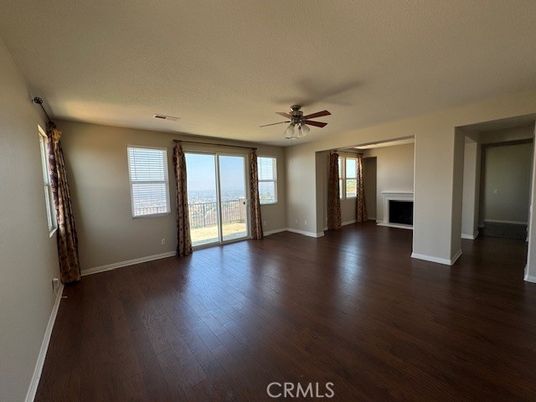 Empty room, Fireplace, Interior, Wood Texture Flooring