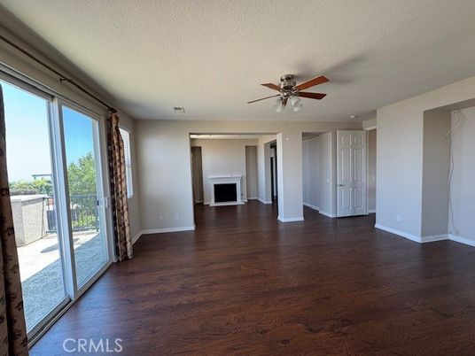 Empty room, Fireplace, Interior, Wood Texture Flooring