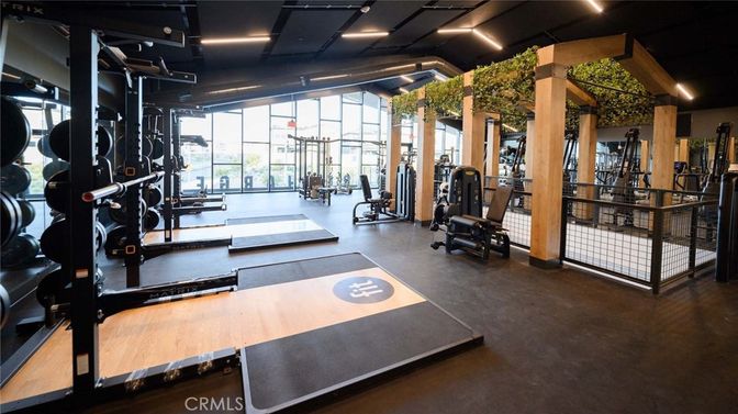 Fitness Equipment, Gym, Interior, Recessed Lighting