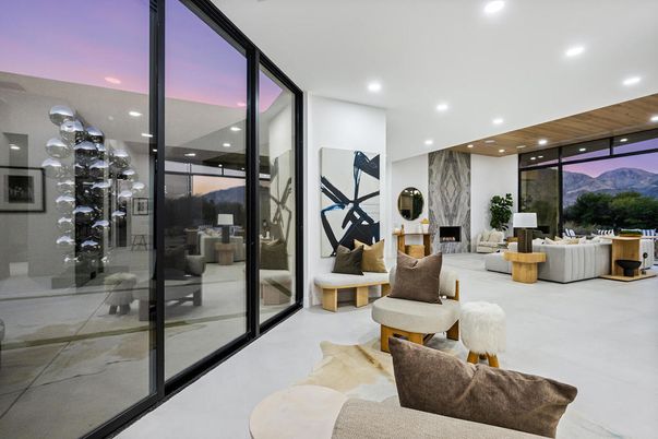 Interior, Living room, Recessed Lighting, Wooden Ceilings