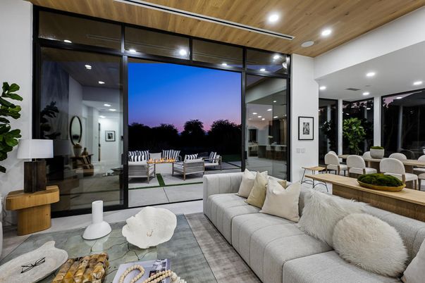 Interior, Living room, Recessed Lighting, Wooden Ceilings