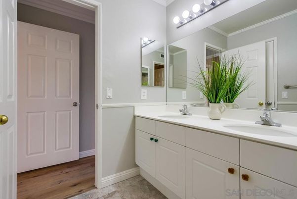 Bathroom, Dual Sink Vanities, Interior, Wood Texture Flooring