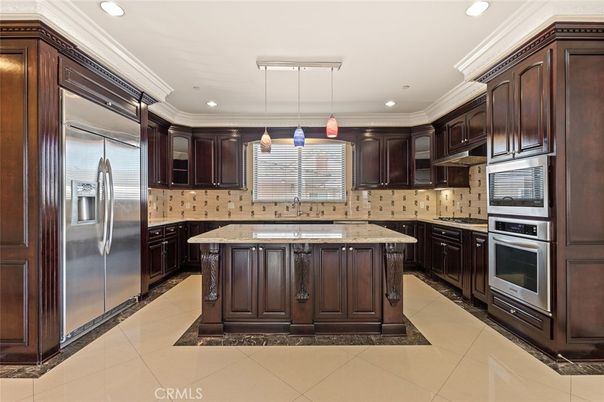 Interior, Kitchen, Pendant Lights, Recessed Lighting, Stainless Steel Appliances