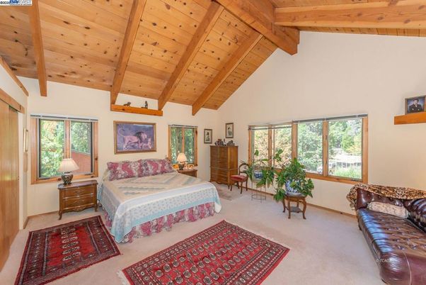 Bedroom, Interior, Wooden Beams, Wooden Ceilings