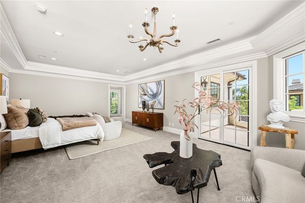 Bedroom, Chandelier, Interior, Recessed Lighting