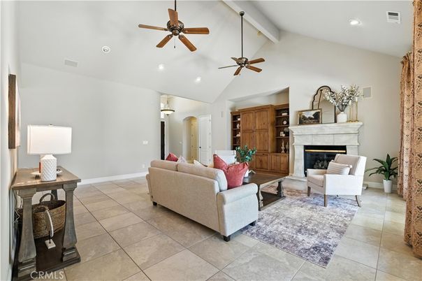 Fireplace, Interior, Living room, Recessed Lighting