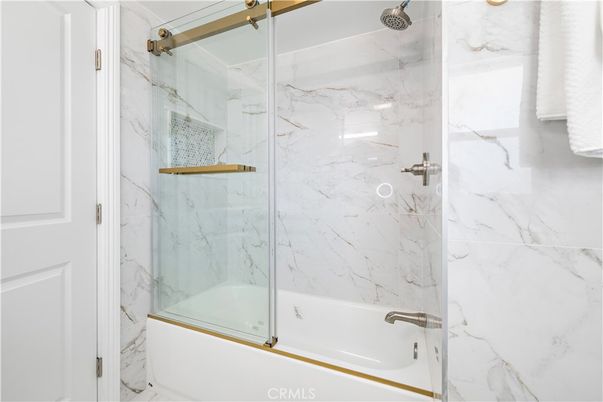 Bathroom, Glass Shower, Interior, Marble Walls
