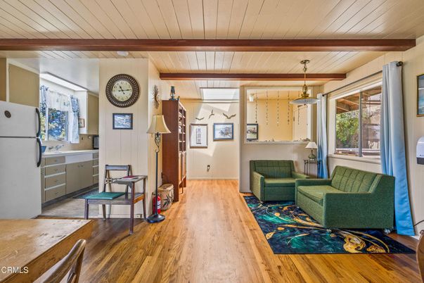 Interior, Pendant Lights, Wooden Beams, Wood Texture Flooring