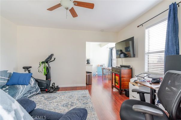 Fitness Equipment, Home Office, Interior, Wood Texture Flooring