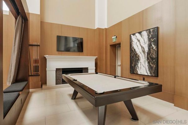 Billiard Table, Fireplace, Game Room, Interior, Wooden Walls