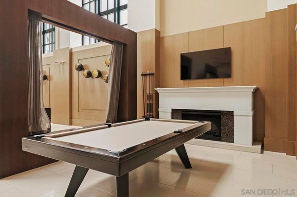 Billiard Table, Fireplace, Game Room, Interior