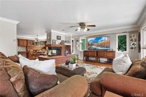 Dining room, Fireplace, Interior, Living room, Wood Texture Flooring