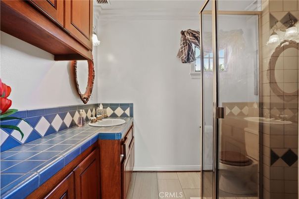 Bathroom, Glass Shower, Interior, Tile Countertops