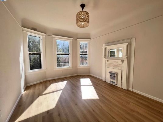 Empty room, Fireplace, Interior, Wood Texture Flooring