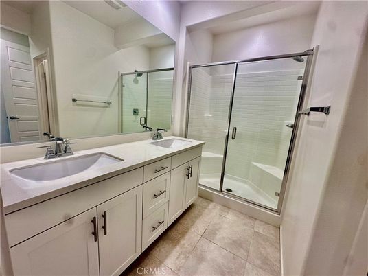Bathroom, Dual Sink Vanities, Glass Shower, Interior