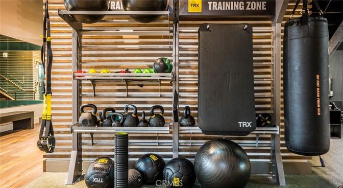 Fitness Equipment, Interior, Wood Texture Flooring