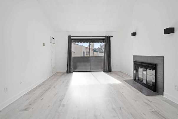 Empty room, Fireplace, Interior, Wood Texture Flooring