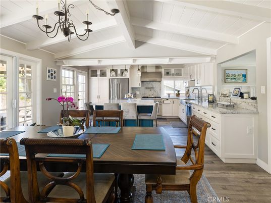 Chandelier, Dining room, Interior, Kitchen, Wood Texture Flooring