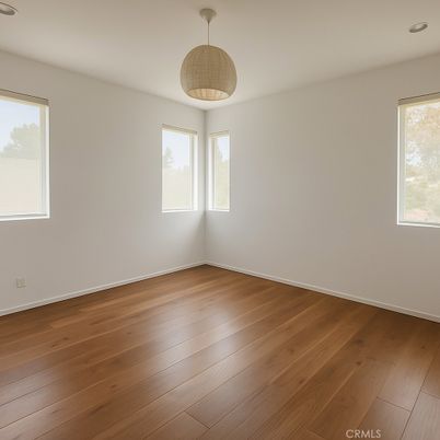 Empty room, Interior, Pendant Lights, Wood Texture Flooring
