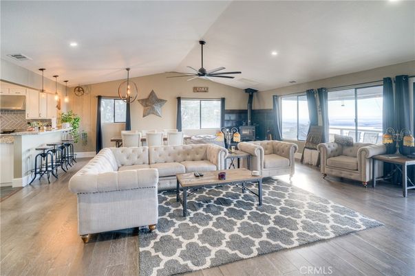 Dining room, Interior, Kitchen, Living room, Pendant Lights, Recessed Lighting, Wood Texture Flooring