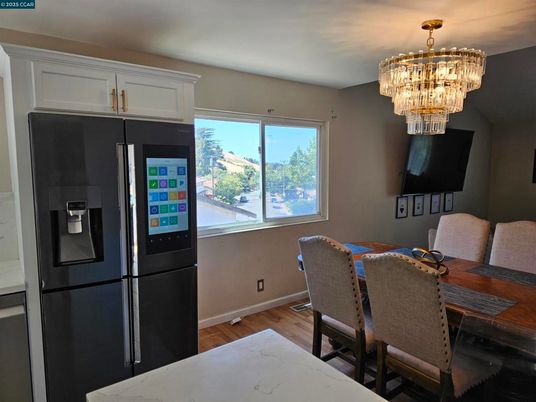 Chandelier, Dining room, Interior, Kitchen, Wood Texture Flooring