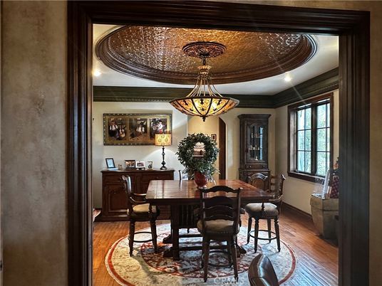 Chandelier, Dining room, Interior, Pendant Lights, Wood Texture Flooring