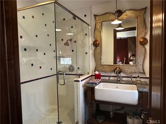 Bathroom, Glass Shower, Interior, Pendant Lights