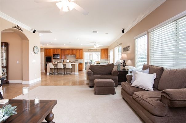 Dining room, Interior, Kitchen, Living room, Recessed Lighting, Stainless Steel Appliances
