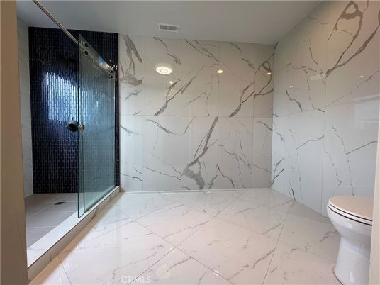 Bathroom, Glass Shower, Interior, Marble, Marble Walls