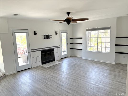 Empty room, Fireplace, Interior, Wood Texture Flooring