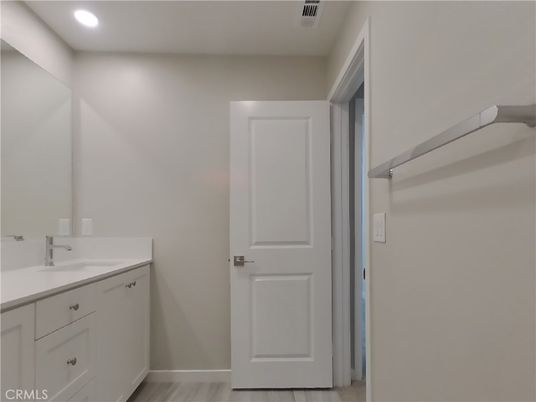 Bathroom, Interior, Recessed Lighting, Wood Texture Flooring